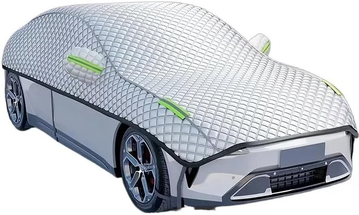 Voorruitafdekking Autohoes - Winterhoes Zonnescherm - Auto Beschermen - Waterdicht Vier Seizoenen - Universele Pasvorm - Zilver Zwart