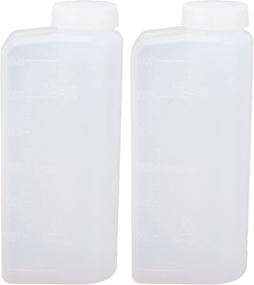 Professionele 2-stroke olie mengfles voor brandstof, 600ml, ideaal voor strijkmachines, nauwkeurige dosering en uitstekende stabiliteit, set van 2