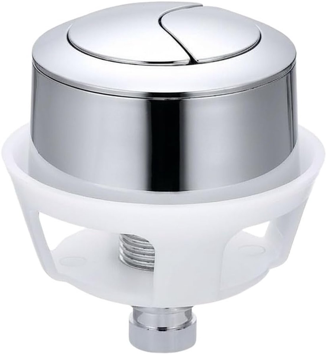 Toilet Spoelknop - Afvoerklep Bediening - Badkamer Reparatie - Dubbel Gebruik Ontwerp - 8 x 6 x 4 cm - Zilver