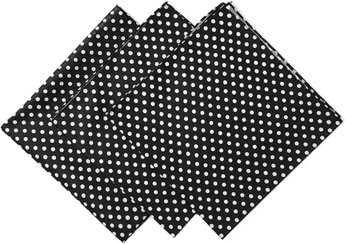 Zakdoeken Heren - Vierkante zakdoeken - Bruiloft Accessoire - Klassiek Gestippeld - 50 x 50 cm - Bedrukt
