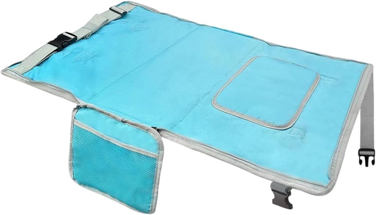 Vliegtuig Bed - Reis Mat - Kinderen Comfort - Compact Opvouwbaar - 76 cm Lengte - Blauw