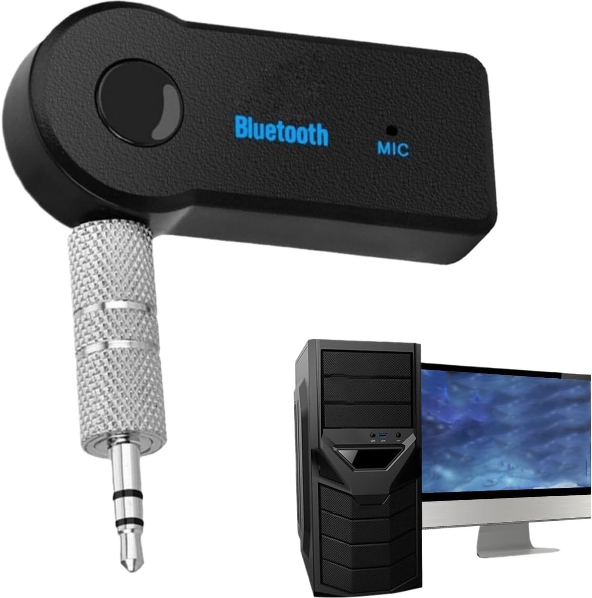 Draadloze Audio Adapter - Aux Zender - Muziek Streamen - Lage Latentie - 5.3 cm - Zwart