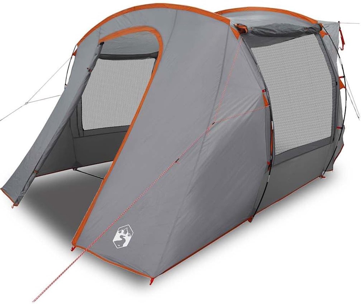 Autotent - Voertent Reis - Kamperen Festivals - Waterdicht Stabiel - 352 x 217 cm - Grijs Oranje