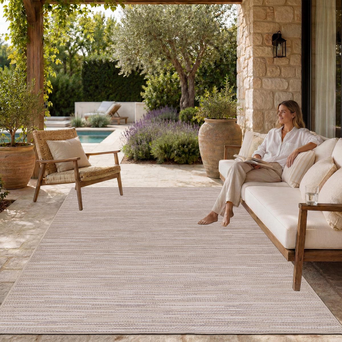 Paco Home In-& Outdoor Vloerkleed Balkon Terras Keukenvloerkleed Modern Boho Ethno Patroon 240x340 cm