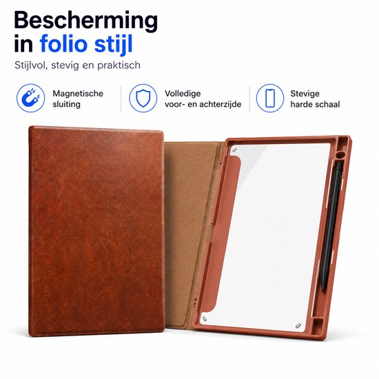 Boox Note hoes - Magnetische Standcover - Geschikt voor Boox Note Air5 C/Air4 C/Air3 C/ Air3 B/W (2025/2024/2023)- Met Automatische Slaap/Waak - PU Leren Hoes - Zwart van BOOX — afbeelding 3