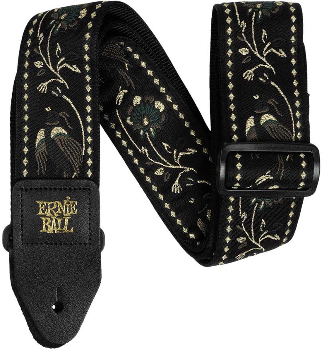 Ernie Ball 5372 Jacquard Gitaarband Black Pleasant Pheasant
