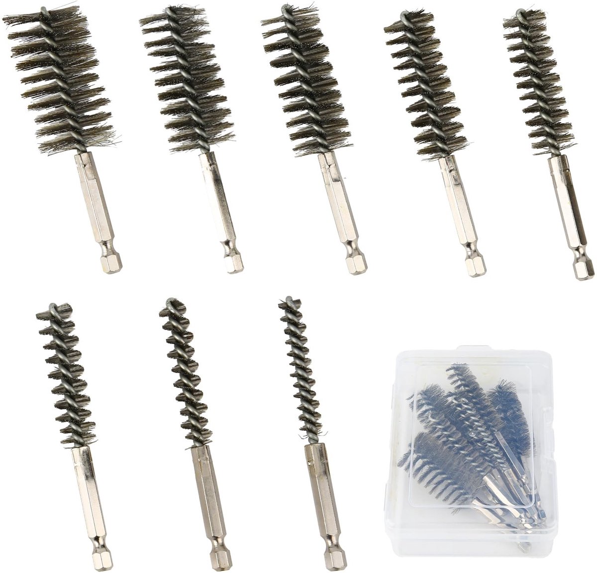 Omgoods - 8 Stuks Twisted Boorborstels voor Drill en Schoonmaak