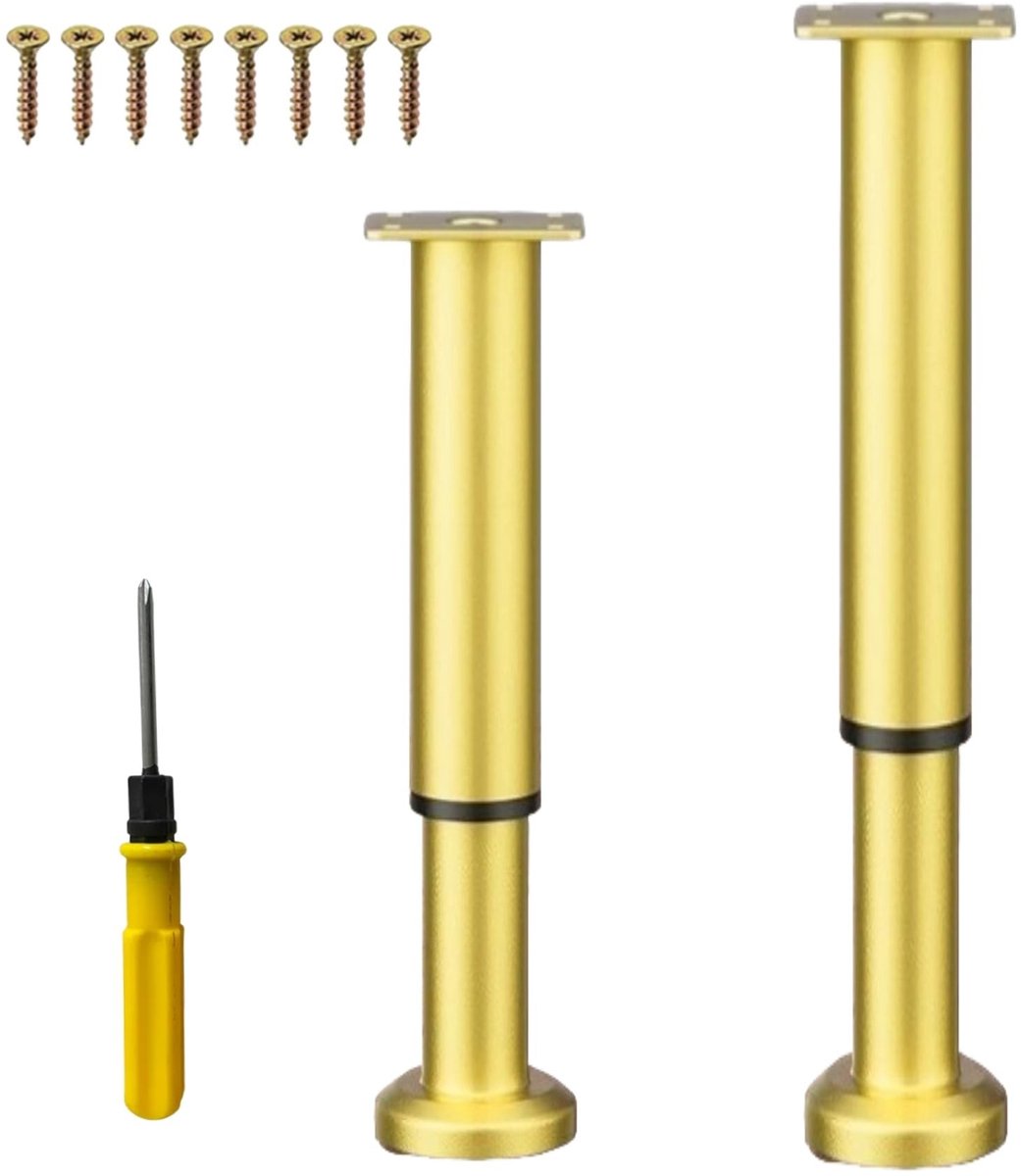 Omgoods - Set van 2 Verstelbare Meubelpoten van 72-120 cm