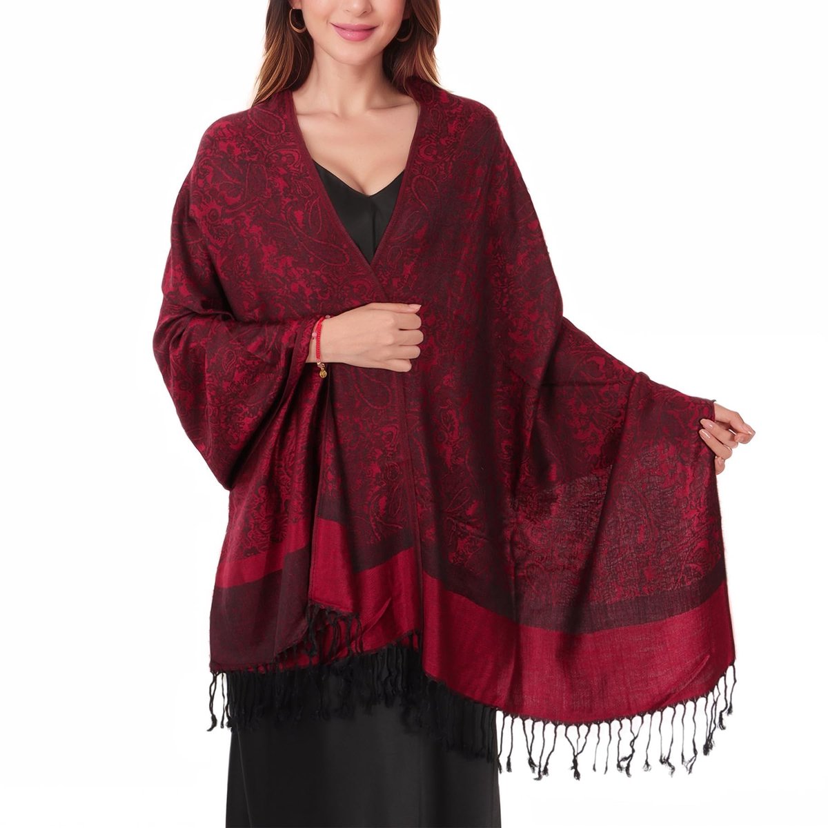 Omgoods - Elegante Pashmina Sjaal met Paisley Motief
