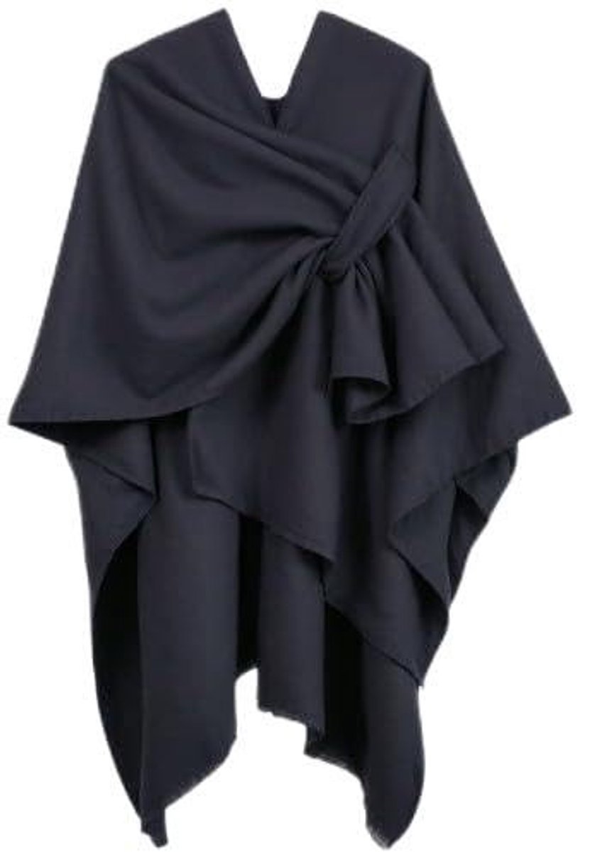 Omgoods - Gebreide Poncho Cross Front Wrap voor Dames