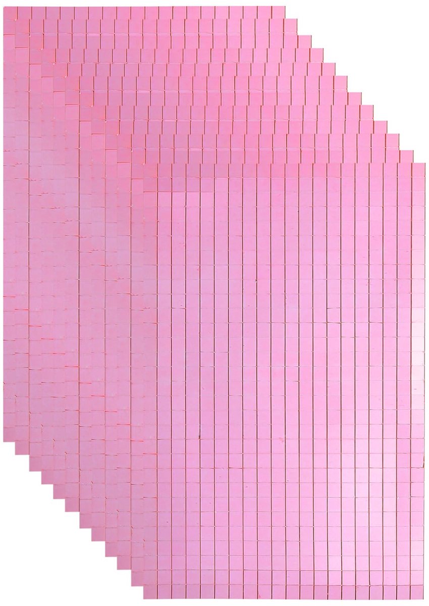 Omgoods - 18 Rollen Mozaïektegels - Zelfklevende Glas Spiegeltjes - Roze