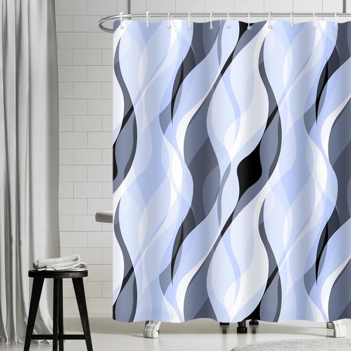Omgoods - Abstract Geometrisch Douchegordijn van Waterdicht Polyester