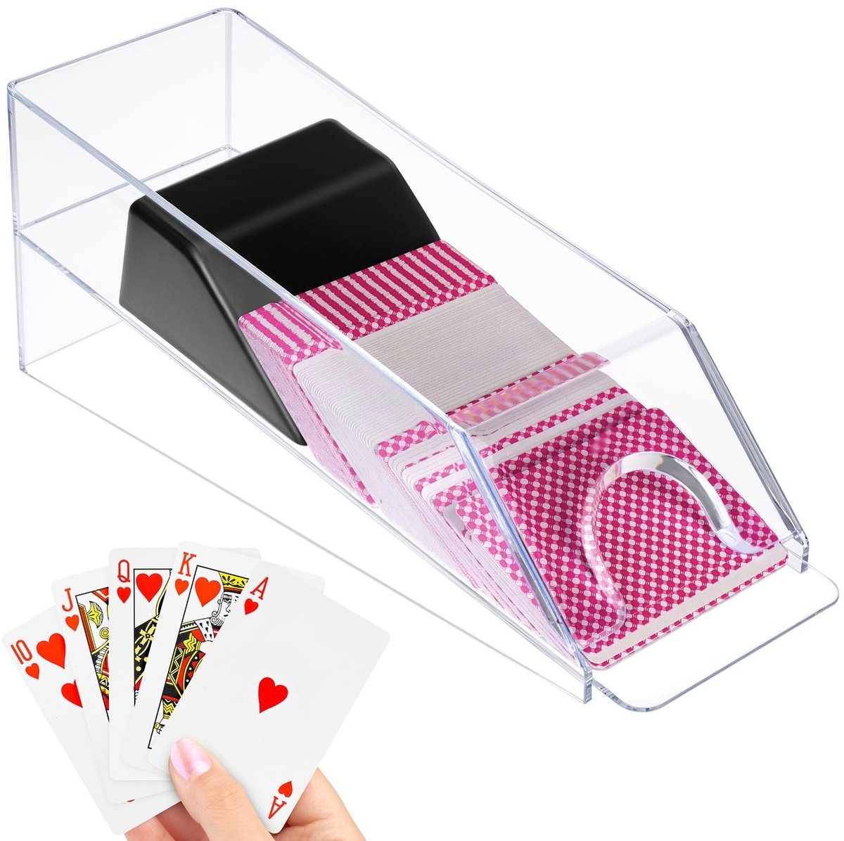 Omgoods - Kaartenhouder voor 6 Decks met Transparante Ontwerp
