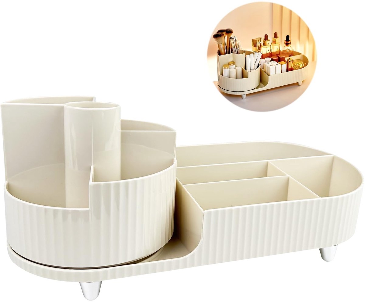 Omgoods - Makeup Organizer met 360 Graden Rotatie - Brush en Parfum Organizer voor Make-up Tafel