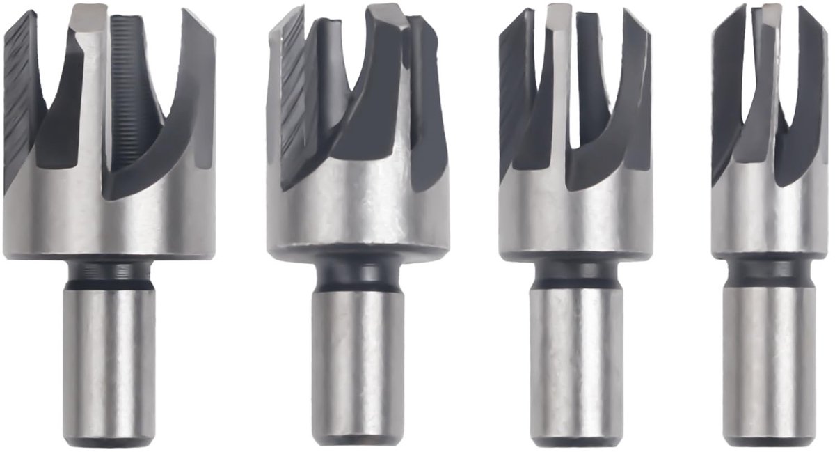 Omgoods - Set van 4 Houtfrezen voor Professionele Houtbewerking