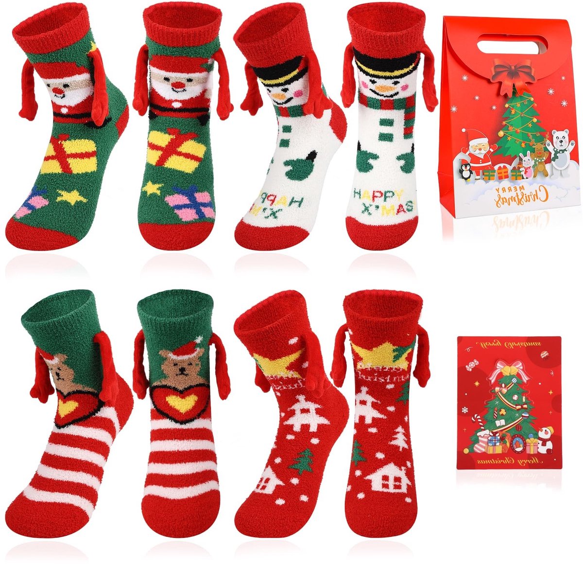 Omgoods - Grappige Magnetische Sokken voor Stellen, Perfecte Cadeaus voor Kerst en Verjaardagen