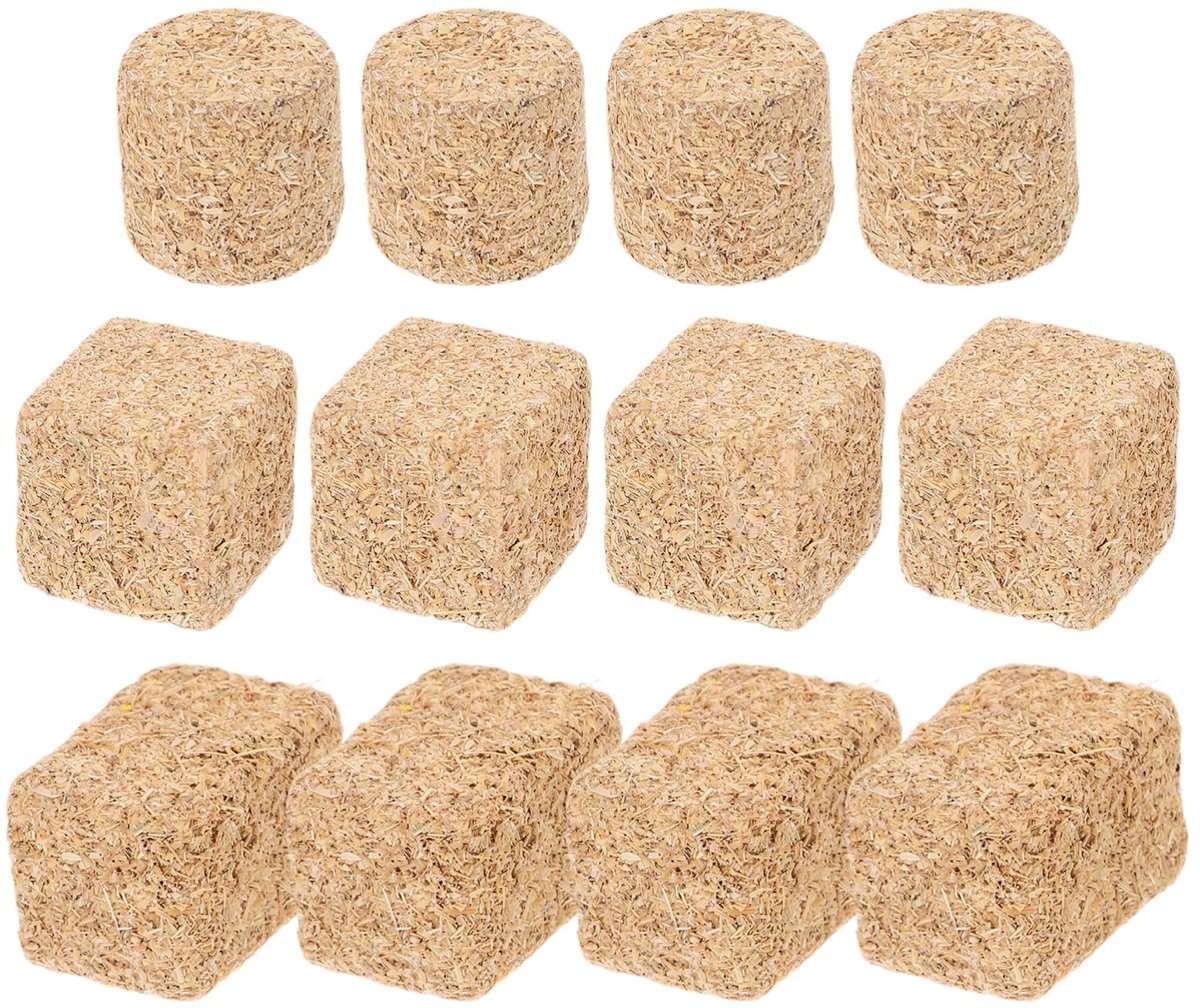 Omgoods - Set van 12 Mini Hooi Ballen voor Decoratie