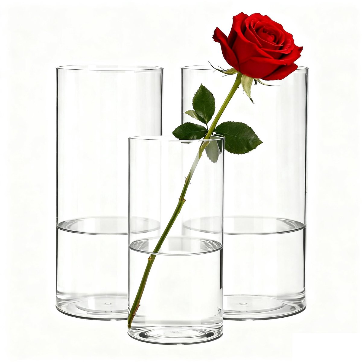 Omgoods - Transparante Acryl Vazen Set voor Bloemen