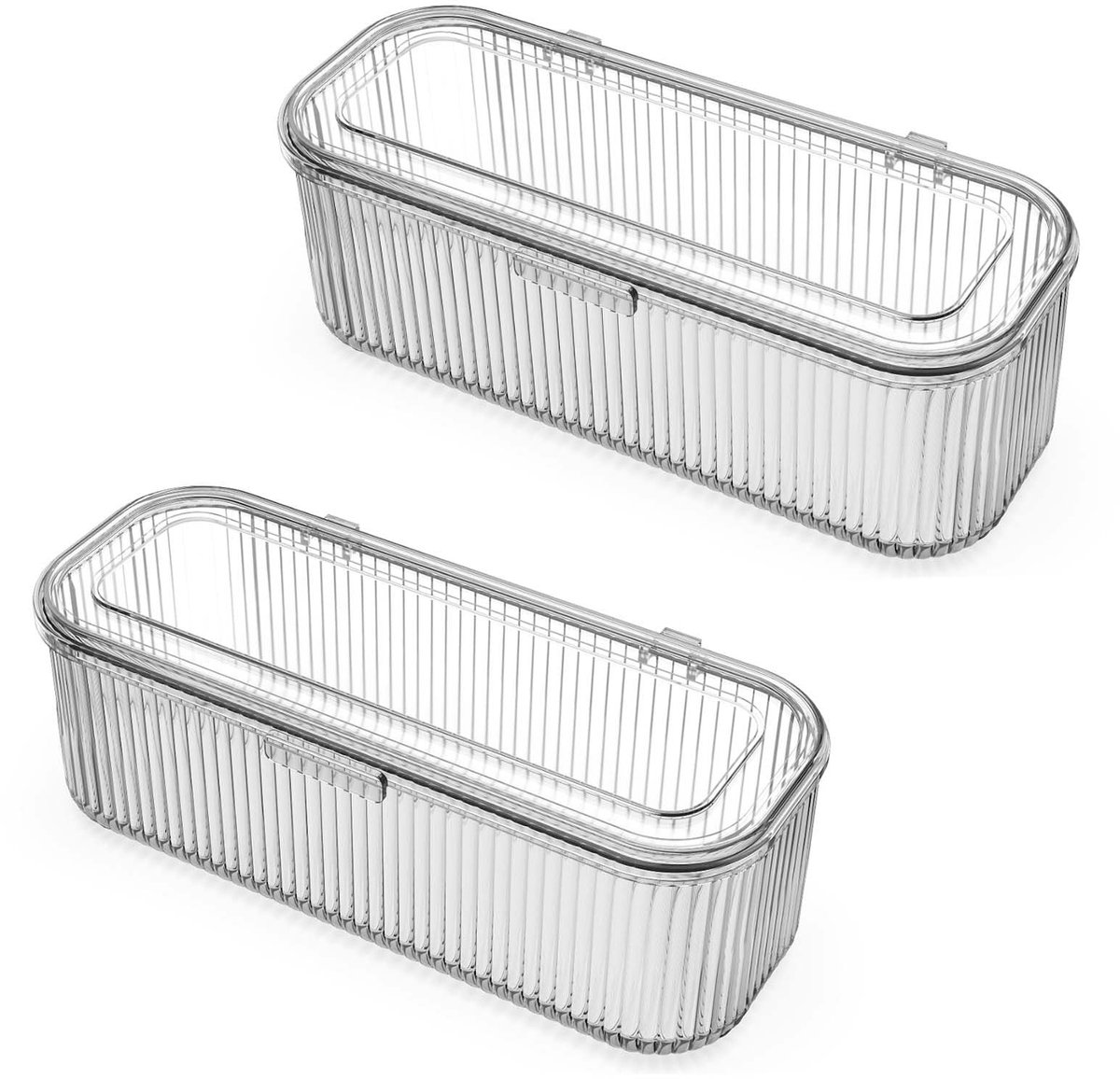 Omgoods - Set van 2 Transparante Organizer voor Make-up en Cosmetica