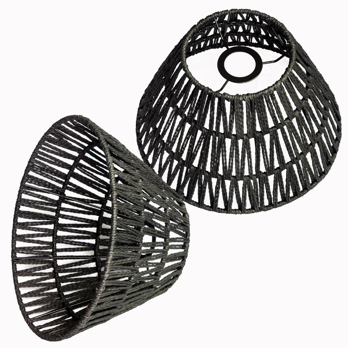 Omgoods - Boho Rattan Lampenkap Set van 2