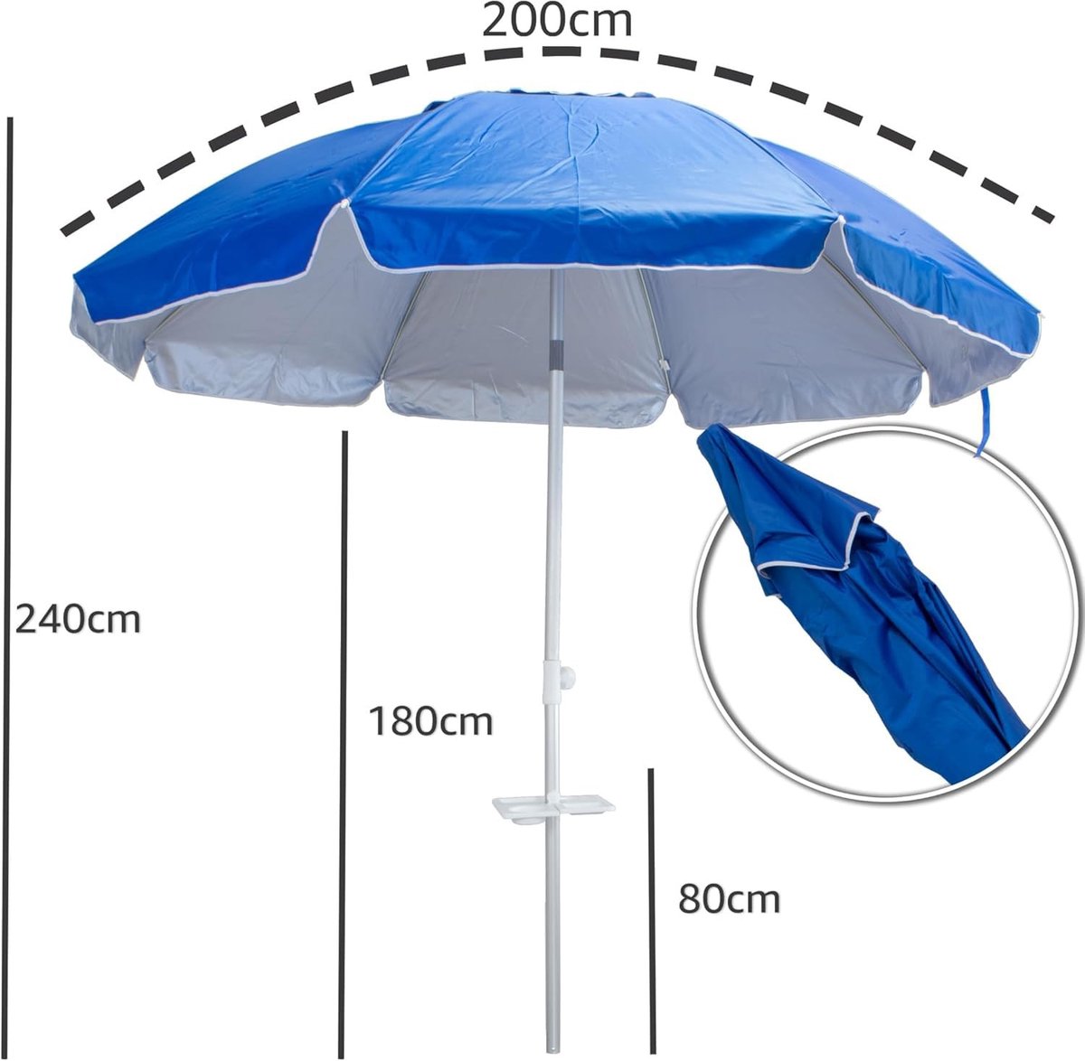 Omgoods - Parasol Maiori Ø200 cm met UV Bescherming