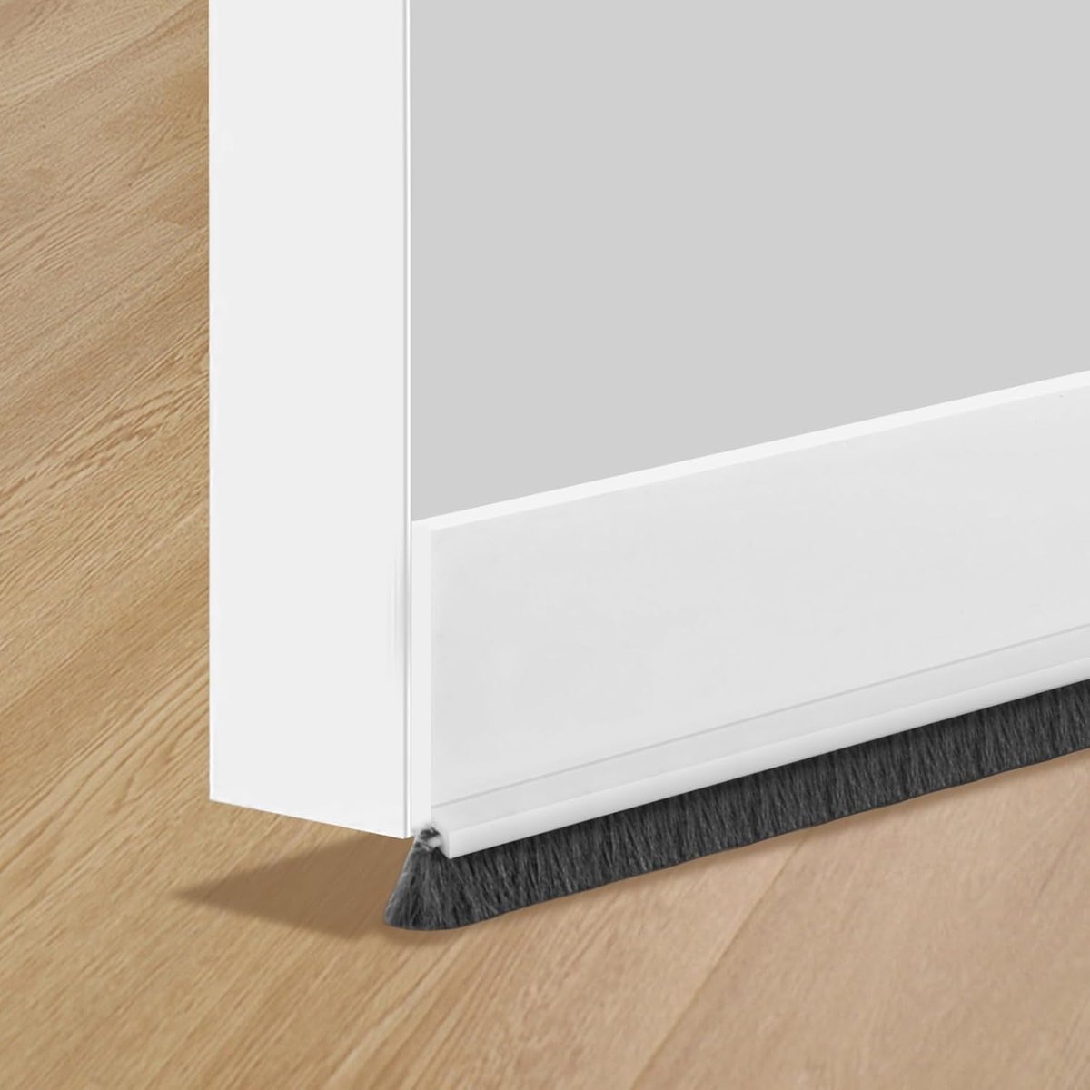 2 Pieces Door Brooms, Brush Seal, Self-Adhesive, Door Seal, White, Door Brush Seal with Brush, Brush Seal, Door, Brush - ShopVlot