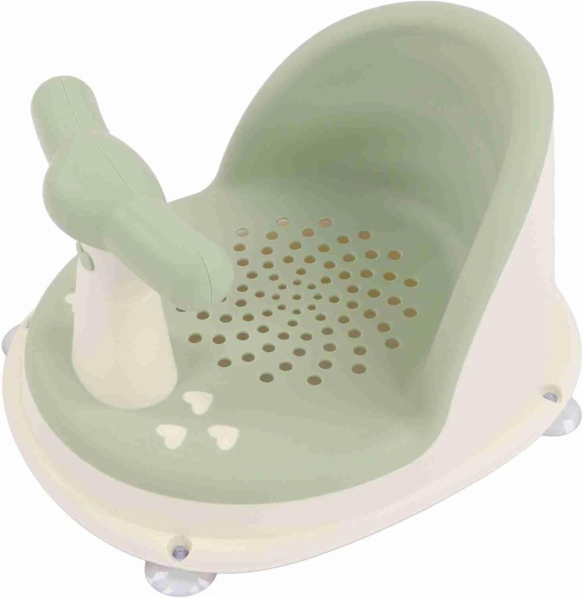 Opvouwbare Babydouchestoel - Badkruk Baby - Babybadje Veilig - Antislip Zuignap - 36.5 cm Onderkant - Groen