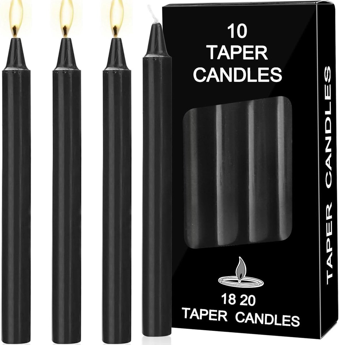 Stompkaarsen 10 Stuks - 19 cm Hoog - 100% Paraffine - Brandduur 6 Uur - Perfect voor Decoratie - ShopVlot
