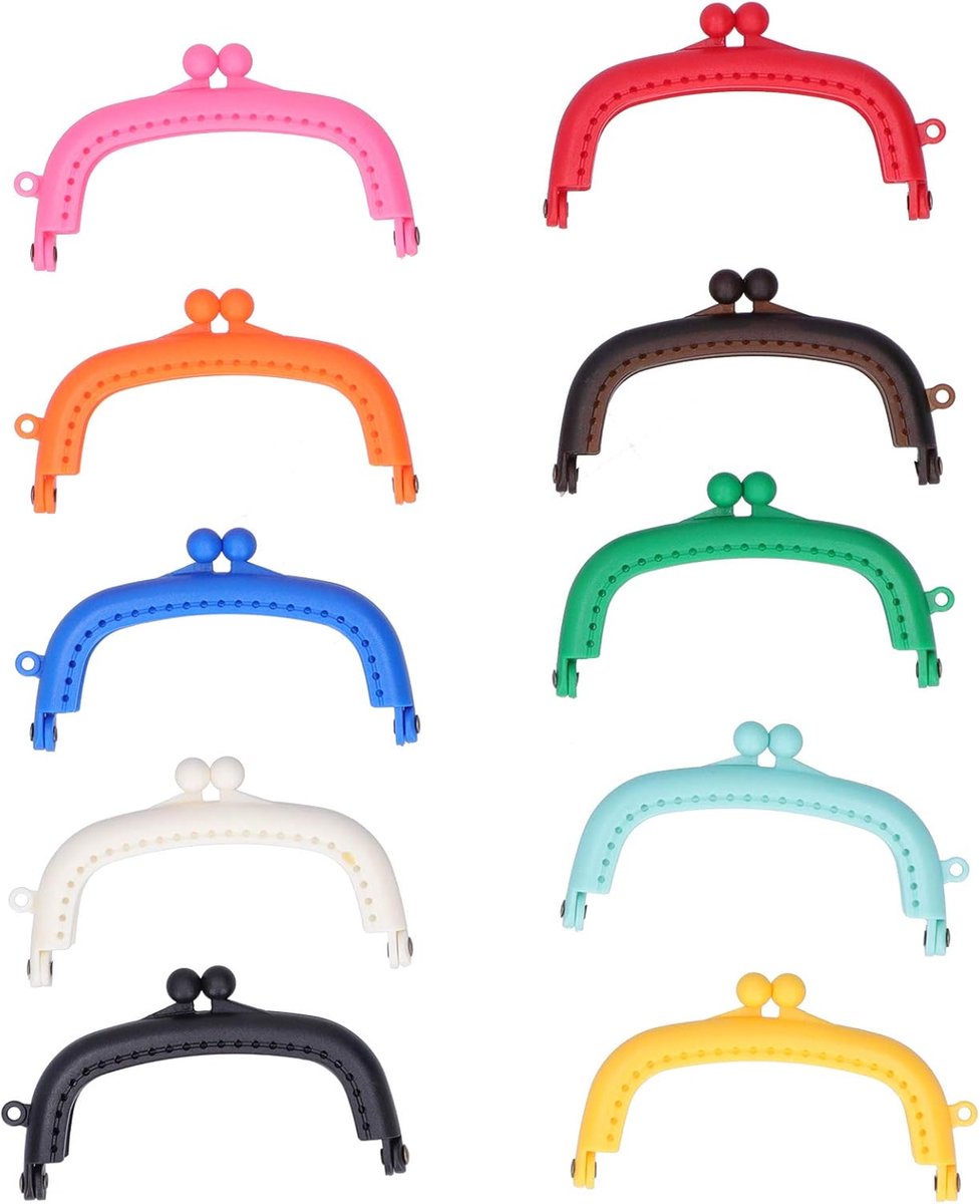 SnelShoppen - 10 Stuks Retro Stijl Portemonnee Frame Handvat met Naai Gaten voor DIY Tas Accessoires, Lichtgewicht Klemmen voor Handgemaakte Tassen en