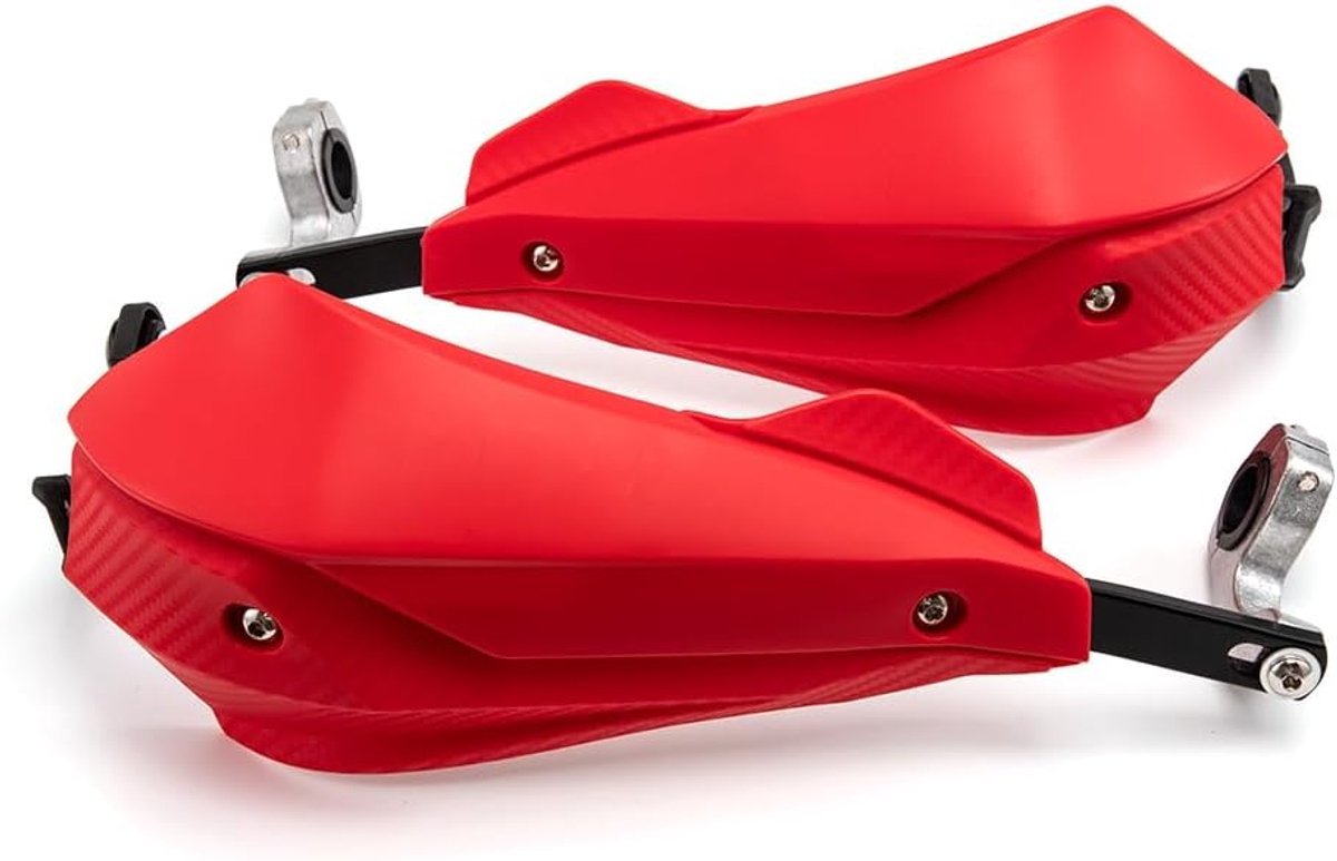 SnelShoppen - Handbescherming Motorfiets 22 mm 25 mm 28 mm - Beschermend Schild voor Motorfiets Scooter en ATV - Rood - Vermindert Vermoeidheid van Ha