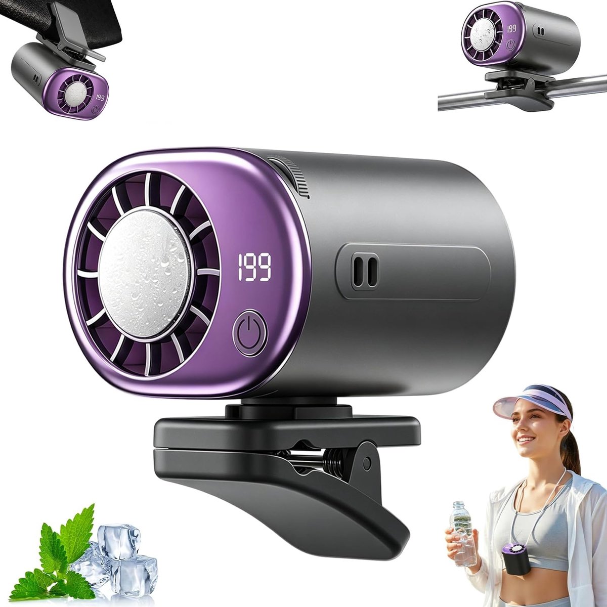 SnelShoppen - Stille Ventilator 40 cm met 3 Snelheden, Inklapbaar en Draagbaar, Ideaal voor Thuis, Tuin, Camping en Feesten - Zwarte Kleur