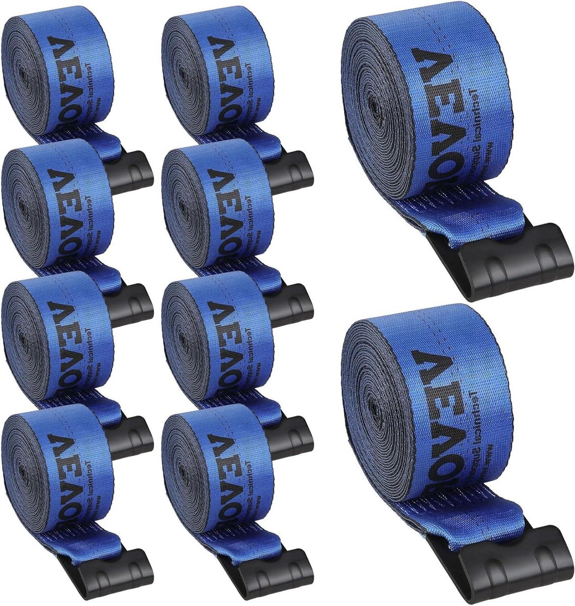 Lierbanden - Spanbanden Vracht - Vastzetten Lading - Hoge Breeksterkte - 4" x 30' - Blauw
