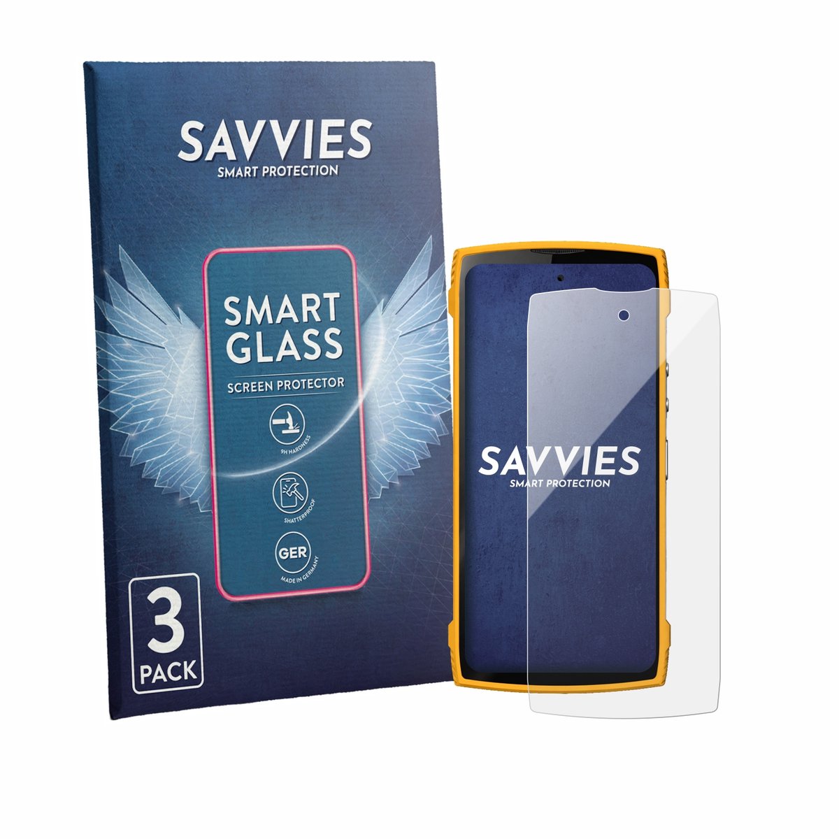3 Stuks Savvies Screenprotector - geschikt voor Lagenio Panther 2 Pro - beschermfolie glas transparant
