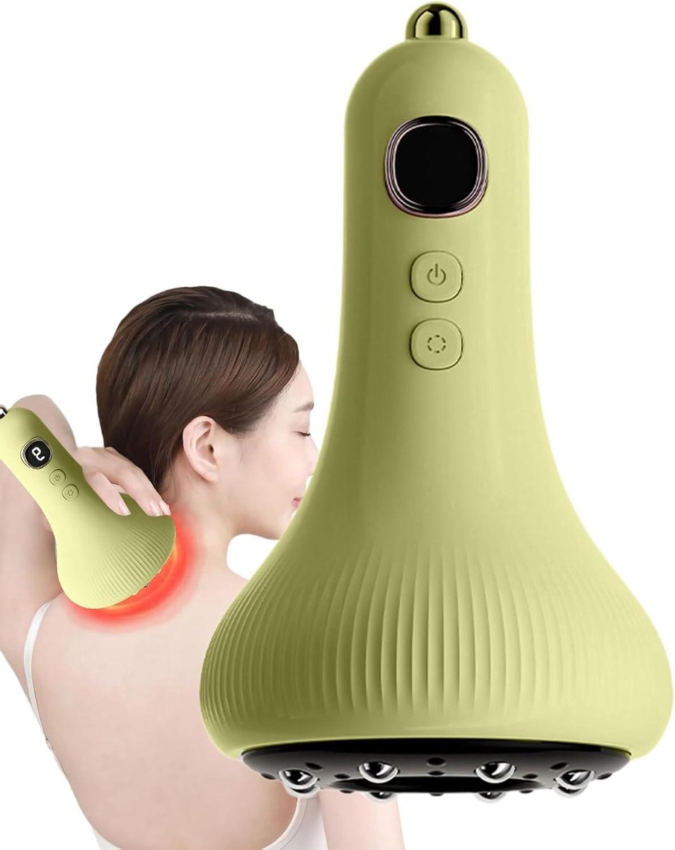 Cellulitis Massager - Schraapapparaat Verwarmd - Lichaamsmassage - Verstelbare Zuigkracht - 20 x 19 cm - Wit