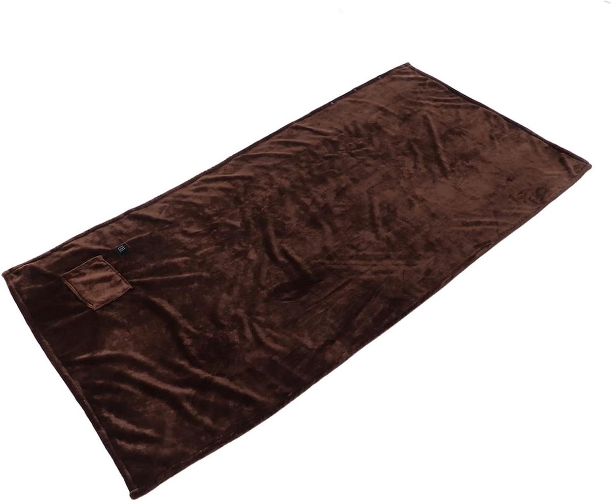 Elektrische Deken - Verwarmde Plaid - Warm Blijven - Snelle Verwarming - 160 x 80 cm - Koffie