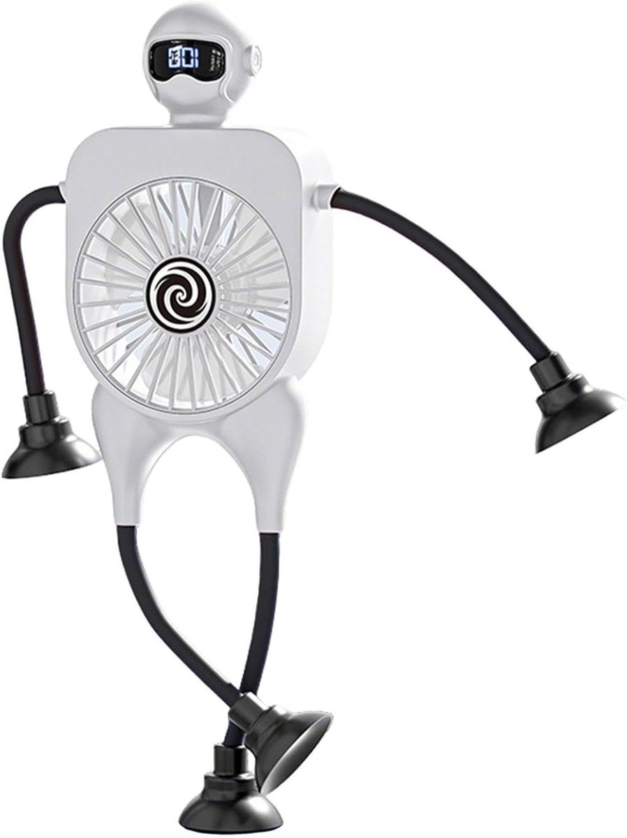 Tafelventilator - Bureauventilator - Persoonlijke Koeling - 100 Snelheidsinstellingen - 26x26 cm - Wit