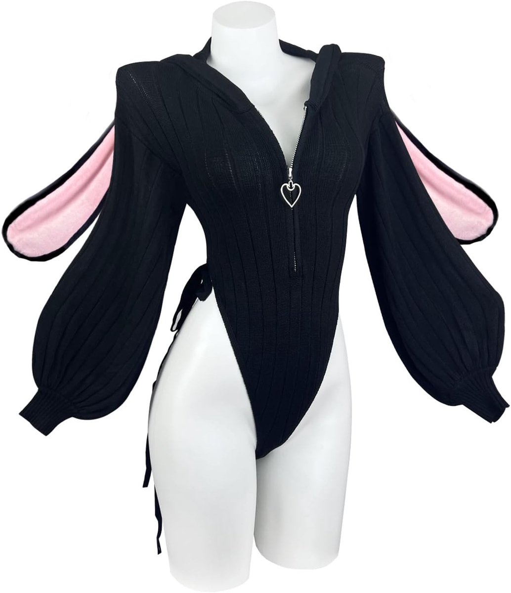 Sexy Bunny Outfit voor Vrouwen - 3-delige Cosplay Lingerie Set met Dierenkostuum en Bodysuit