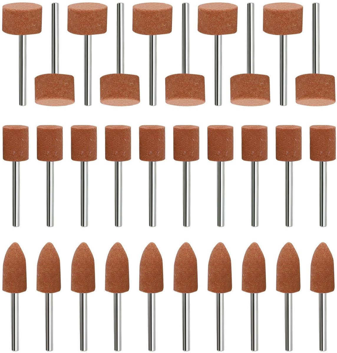 Set of 30 Aluminium Oxide Grinding Discs Compatible with Dremel Turning Tools, Sanding Drills with 1/8 Inch Shank for - ShopVlot