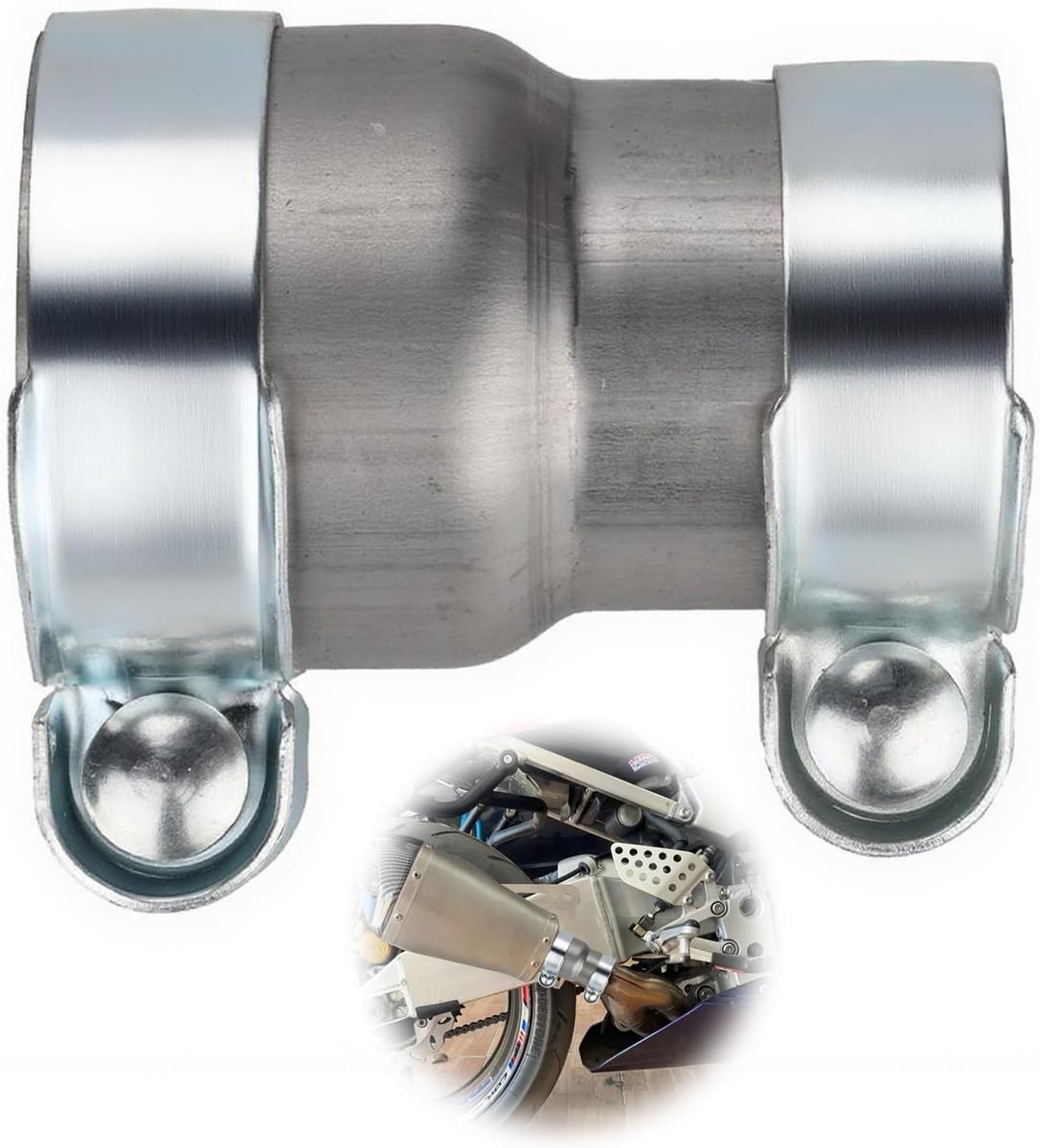 Exhaust clamp 120 mm stainless steel 55 mm to 60 mm - ShopVlot