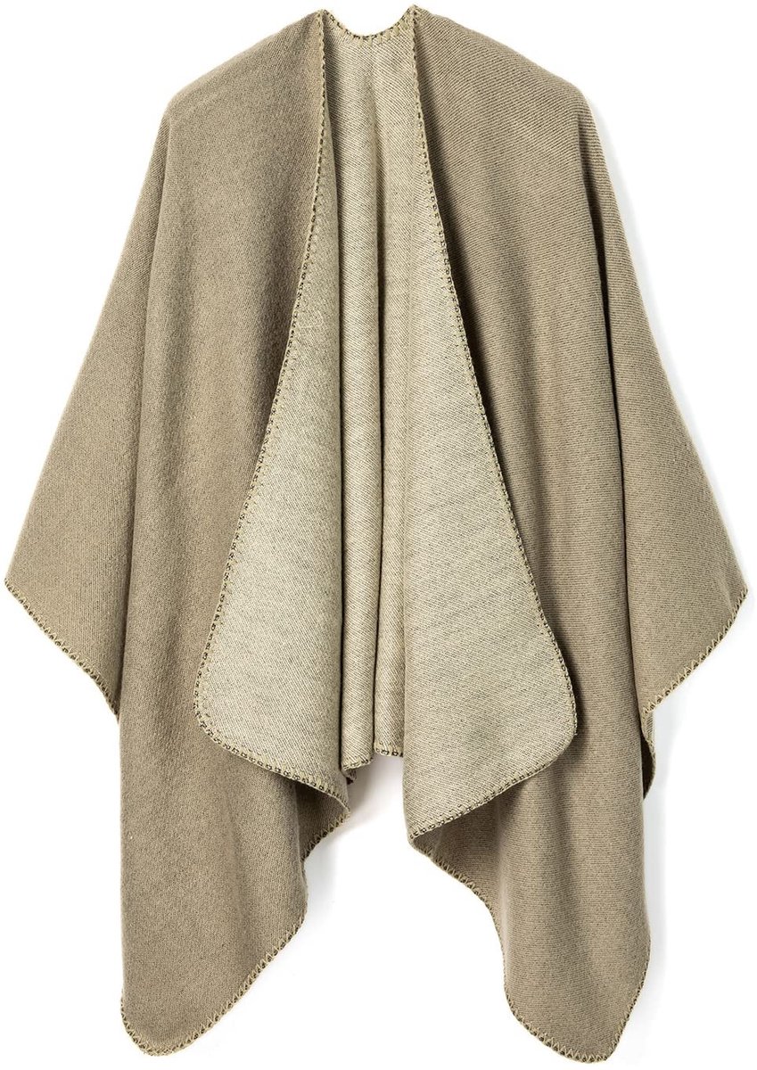 Omgoods - Dames Pashmina Sjaal in Beige/Lichtgrijs