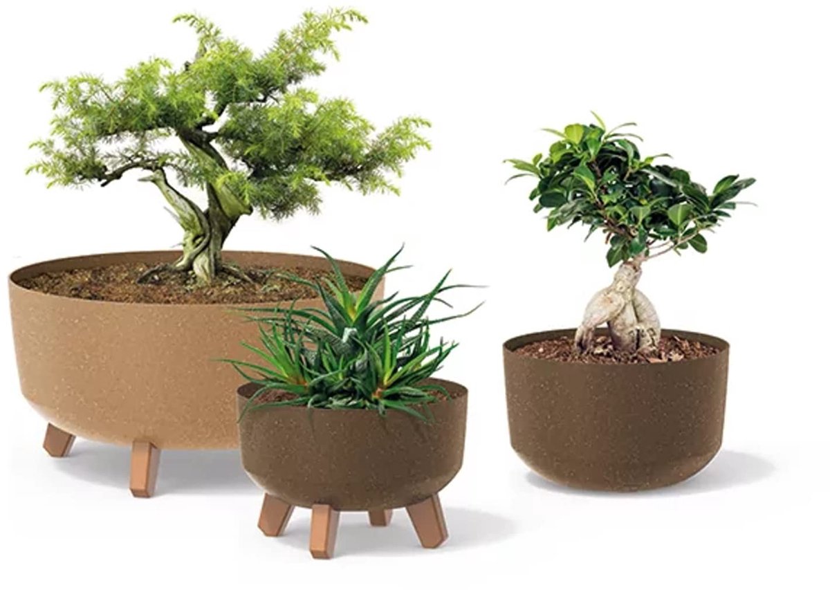 Omgoods - Eco Vriendelijke Plant Pot met Verwijderbare Pootjes, 38 x 38 cm