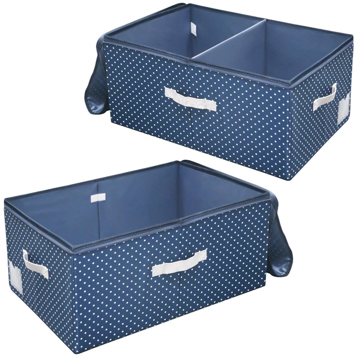 Omgoods - Nylon wasbare opbergdoos - opvouwbare opbergdozen - 60 liter capaciteit - marineblauw - ideaal voor kleding - multifunctionele opslag