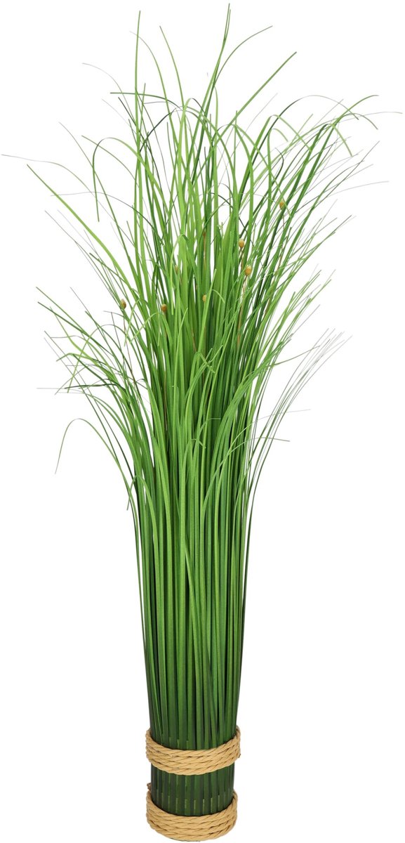 Omgoods - Kunstgras met Witte Bloemen voor Decoratie