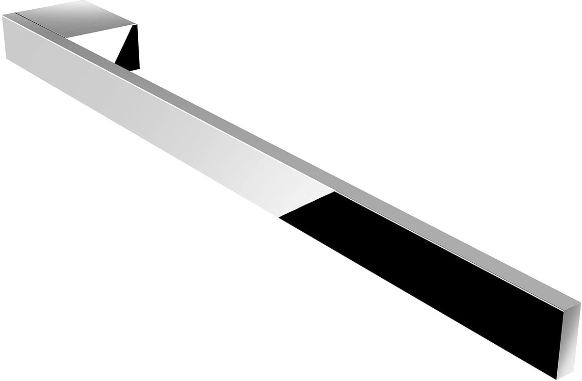 Omgoods - Minimalistische Handdoekhouder Jörn - Chroom Aluminium - 400mm