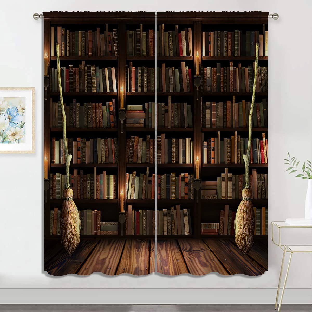 Omgoods - Vintage Boeken Plafondgordijnen voor de Slaapkamer