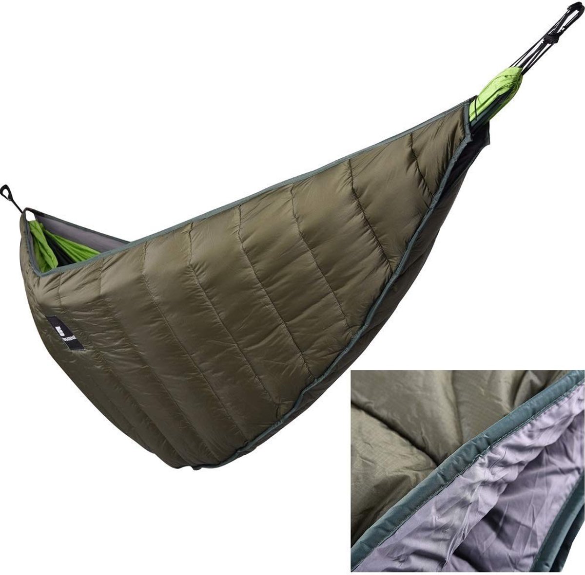 Omgoods- Onderquilt Lichtgewicht - Waterdicht - Volledige Lengte - Camping - Hangmat - 1200g Vulling 200g Hol Katoen - Hangmatdeken