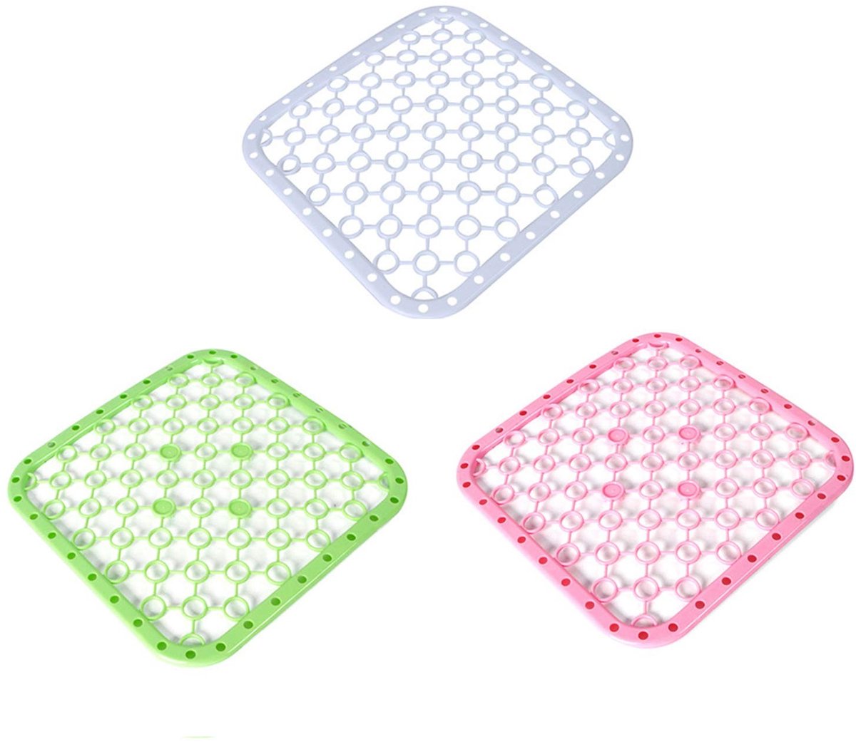 Omgoods - Set van 3 Antislip Afwasmatten voor de Gootsteen