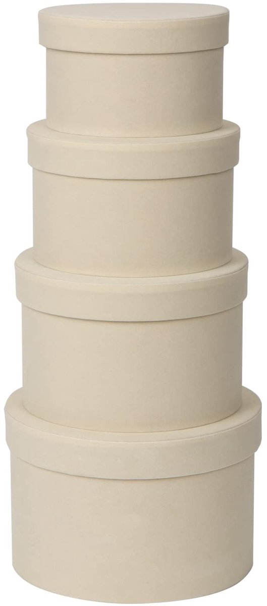 Omgoods - Set van 4 Witte Cadeau Dozen met Deksel voor Verjaardagen en Feestdagen