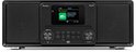 Zwarte Audizio Palmi radio met DAB+, CD en Bluetooth. Toont "NPO Radio 2" op het scherm.