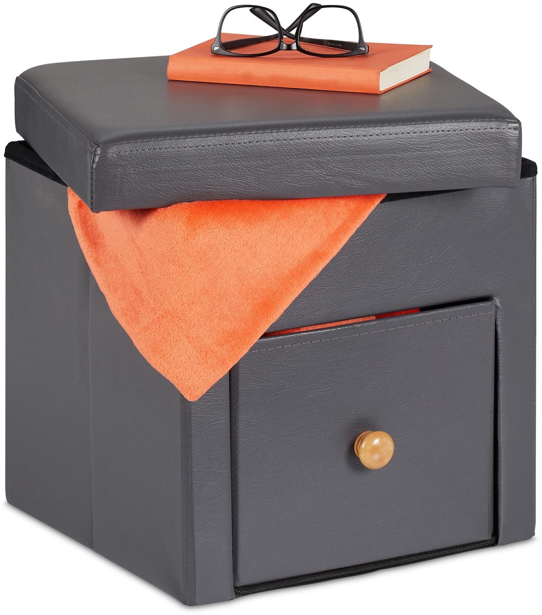 Omgoods - Opberg Ottoman met Opvouwbare Deksel